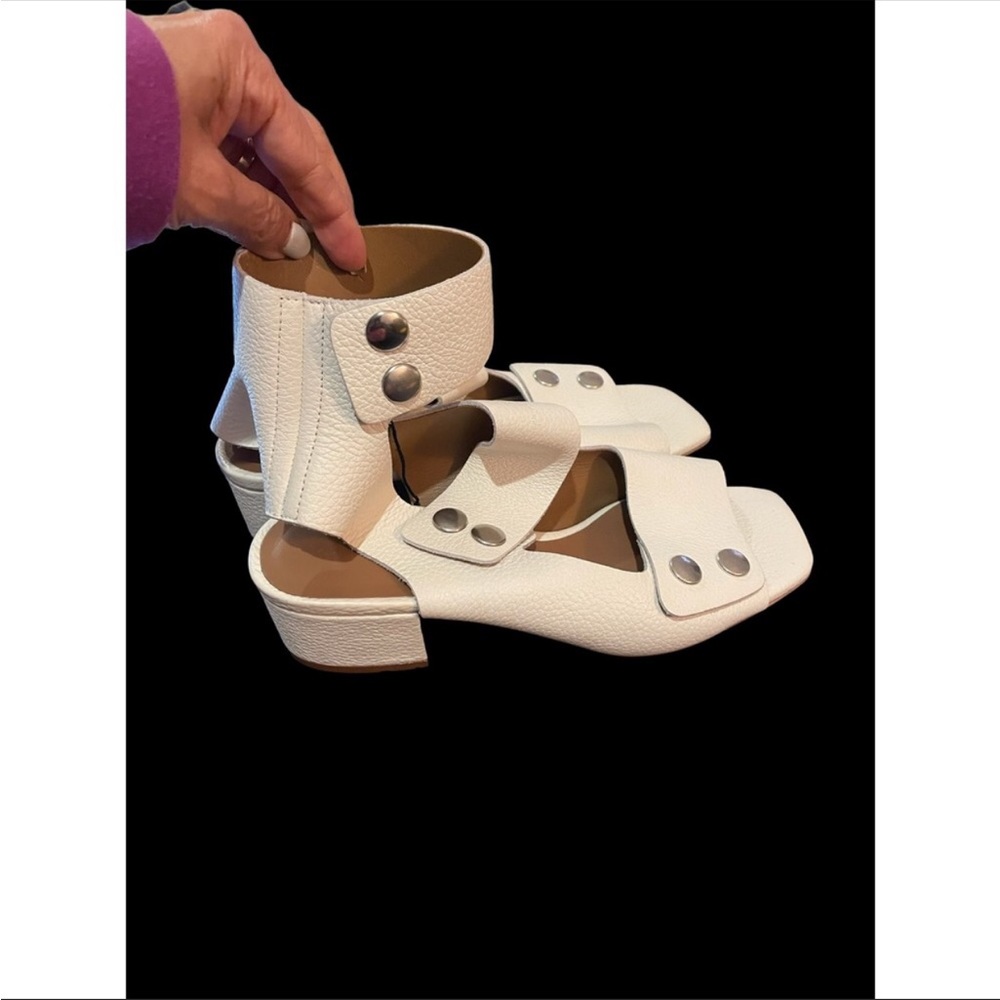 NWOT Zara White Summer Sandals Heels EU36